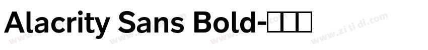 Alacrity Sans Bold字体转换